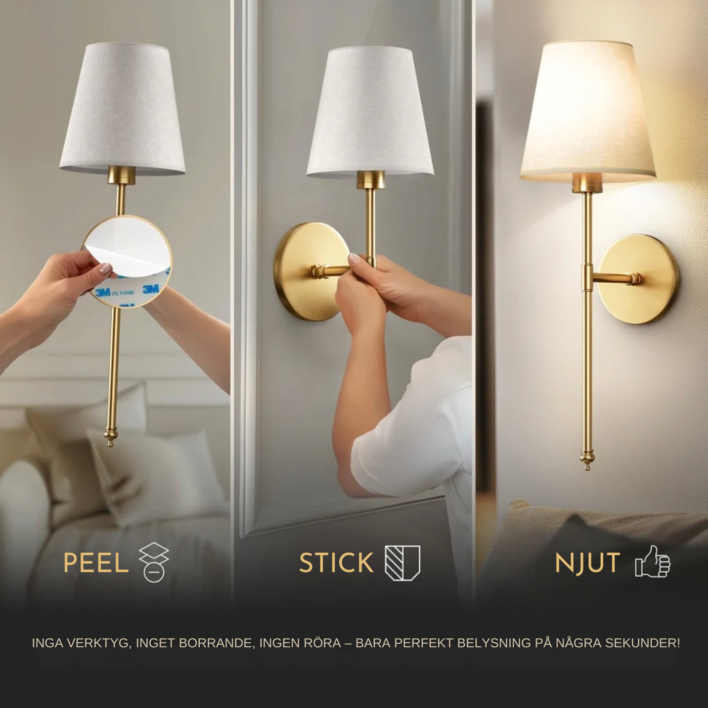 Stockholmlights - Trådlös Vägglampa